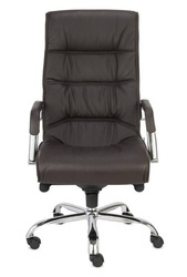 Nexus office chair brown upholstered in leather